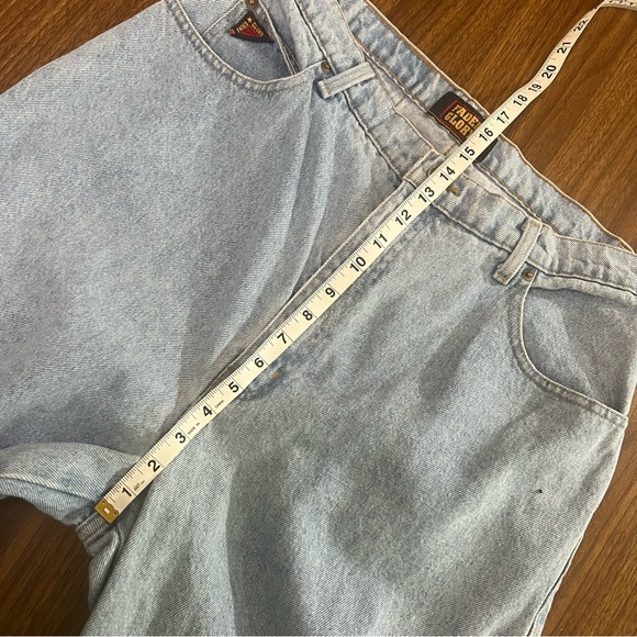 VINTAGE 90’s light wash high waisted baggy mom jeans waist size 34 faded glory - Picture 8 of 12